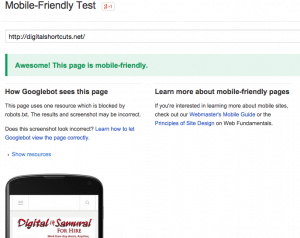 google mobile-friendly test